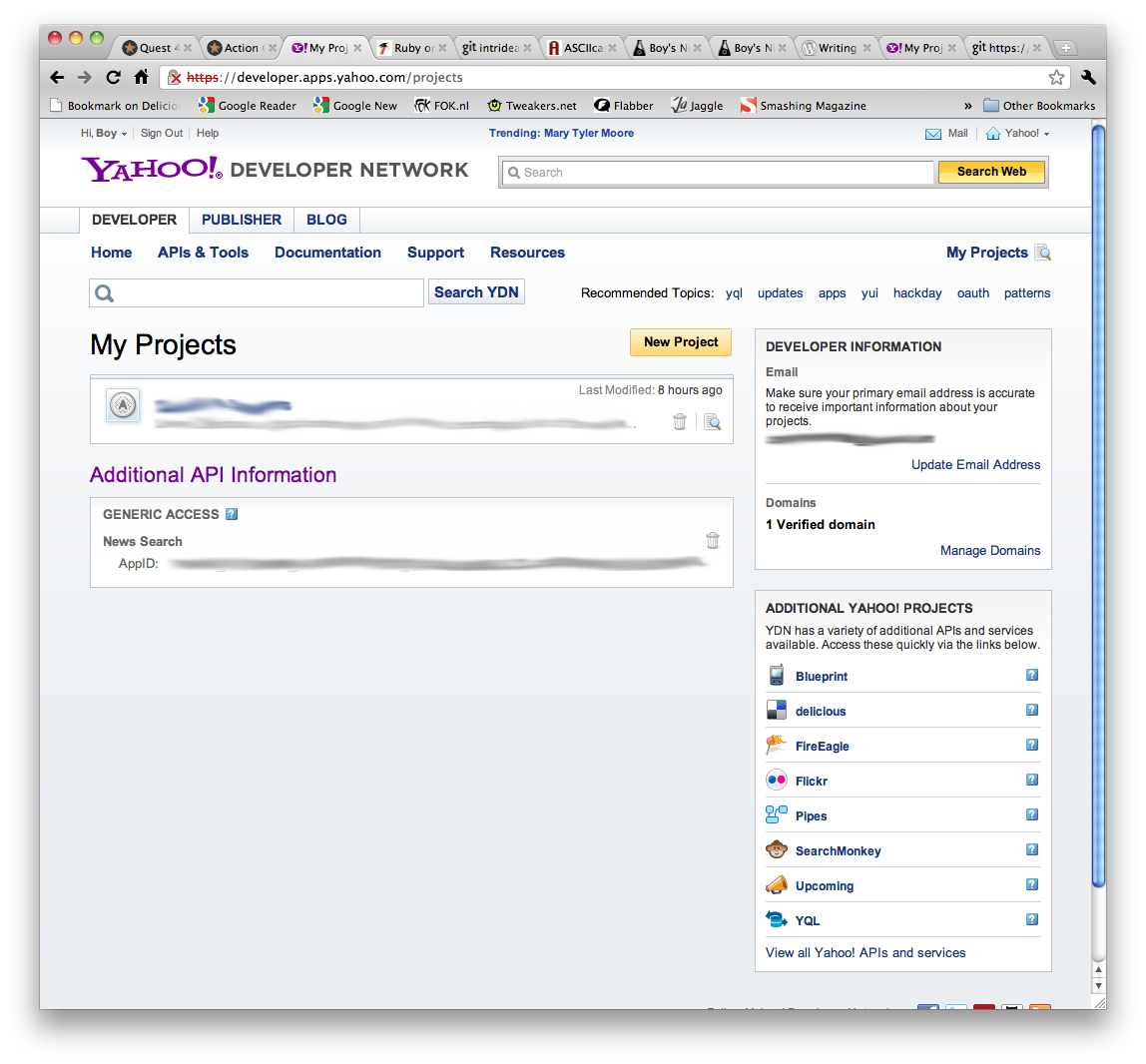 Yahoo Projects